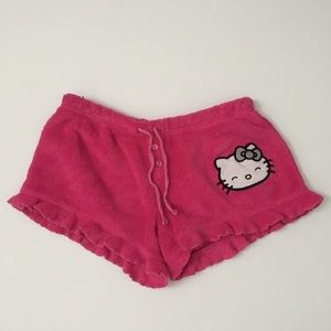 EUC Hello Kitty Pajama Shorts in Hot Pink Size SC